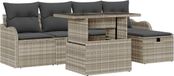 vidaXL Banc de jardin gris clair polyrattan
