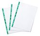 Durable brochurehoes A4, open top, glashelder, 90my, transparant met groene geperforeerde rand, 100 st.
