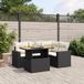Maison Exclusive - Ensemble de meubles de jardin 5 pièces avec canapé et coussins, noir, en polyrotin