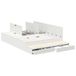 vidaXL Cadre de lit avec rangement, blanc, 140 cm, bois d'ingénierie