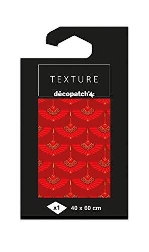 Decopatch Décopatch TD815C - 1 vel textuurpapier 40 x 60 cm, pauw met goudkleuren