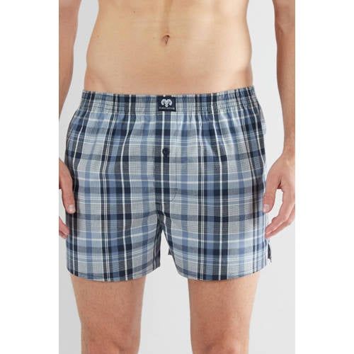 CECEBA Heren Boxershorts - Blauw Geruit - 2 Stuks - Maat XL