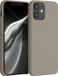 kwmobile telefoonhoesje geschikt voor Apple iPhone 12 mini - Hoesje met siliconen coating - Smartphone case in taupe