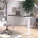 Germania Zit-stabureau Hermoso | 140 x 80 x 120 cm | Elektrisch verstelbaar | Zwart-witdesign