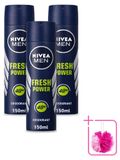 NIVEA MEN Déodorant Spray Fresh Power - 150 ml - Lot économique - 3 pièces