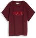 Tom Tailor - Scuba T-shirt met opschrift - Maat M - Preppy Plum