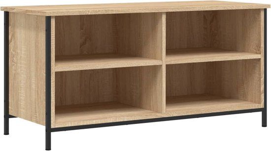 vidaXL Tv-meubel - 100x40x50 cm - Bewerkt Hout - Sonoma Eikenkleurig