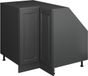 Vicco Rion Kast voor schuine wand Hoekkast – 75.6 x 81.6 cm met 1 deur, kastromp 60 cm diepte Antraciet landhuis