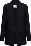&Co Woman PHILLINE HEAVY TRAVEL Black blazer met knopen en reverskraag