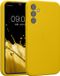 kwmobile telefoonhoesje geschikt voor Samsung Galaxy A34 5G - TPU backcover met siliconen coating - Smartphone case in stralend geel
