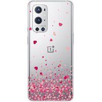 1001 coques OnePlus Siliconen hoesje - Compatibel met OnePlus 9 Pro 5G - ontwerp confettis de coeurs rose