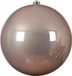 Decoris Kerstbal - lichtroze - groot - 25 cm - kunststof - glans