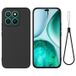 Honor Coque Honor X8c en silicone liquide avec dragonne - Noire