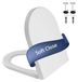 StarTech D-Form Toiletzitting - Softclose, Quick-Release, Antibacteriële Kunststof, RVS Scharnieren - Wit