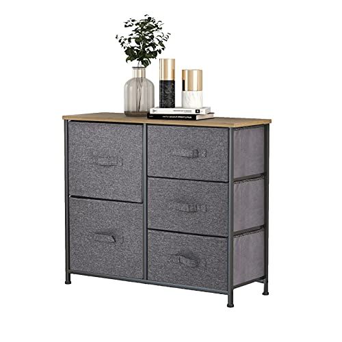 Mondeer Ladekast - 5 Lades - Grijs - 85x30x70cm