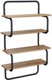 vidaXL 4-laags Wandplank Artisanaal eiken 40 x 24,5 x 104 cm