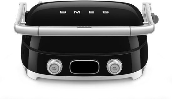 SMEG MGF01BLEU Contactgrill - Multifunctionele Grill & Wafelijzer - 2000W - Zwart