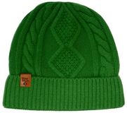 Stone Valley Grofgebreide Damesmuts van 100% Wol - Groen
