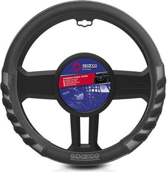 Sparco S101 Stuurhoes - Universeel (Ø 37 - 38 cm) - Zwart - Rubber