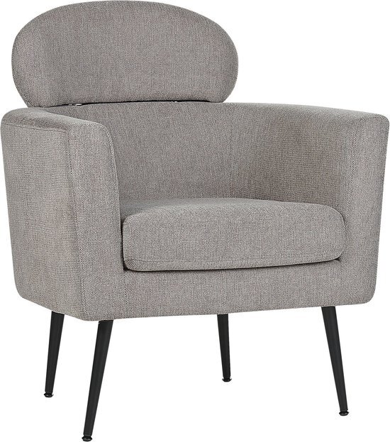 SOBY - Fauteuil - Taupe - Polyester