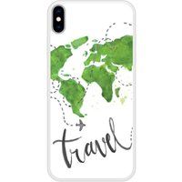 iPhone XS Max Map Travel bedrukt siliconen hoesje