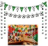 Merkloos / Sans marque BeiJingLiangPinJiaZuoKeJiWenHuaFaZhanYouXianGongSi Voetbalfeestdecoratieset banner, vlaggetjesslingers, voetbalmotief, feestdecoratie voor verjaardag, sportevenement