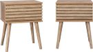 sweeek - Table de chevet, bois de mûrier, set de 2