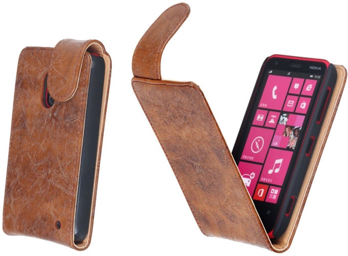 Best Cases Vintage Bruin Flipcase Nokia Lumia 625 - 8718883004931