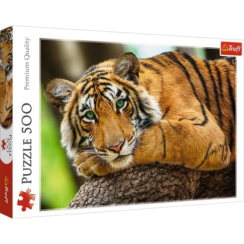 Trefl puzzel - Portret van een tijger - 500 elementen - Premium kwaliteit - Vanaf 10 jaar