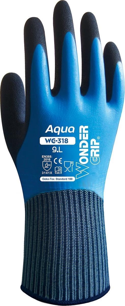 Wondergrip Wonder Grip Aqua Handschoenen Blauw