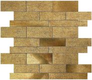BES LED Zelfklevende Mozaïek Tegel - Afimera Koper Natuursteen ALU Wildverband - Koper - 30x30x3.5mm