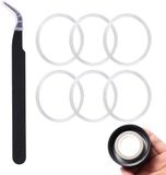 Dailygoods Set de 6 - Joints de remplacement en silicone - Blanc