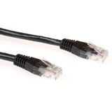 ACT Intronics Zwarte 1 meter UTP CAT6 patchkabel met RJ45 connectoren
