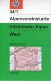 DAV Alpenvereinskarte 34/1 Kitzbüheler Alpen West 1:50.000