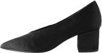 Next - Dames - Leren schoenen met puntige neus en lage blokhak - Zwart