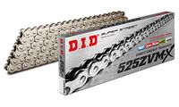 DID ketting 525 ZVMX, 108 schakels (X-ring chroom), open met klinknagel slot