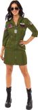 Amscan 9913312 Dames Verkleedaccessoire - Piloot - Thema Beroepen - Groen - Polyester