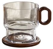 Mokken van borosilicaatglas met onderzetter
