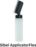Sibel Applicator fles met kam/spons - Zwart - 100ml