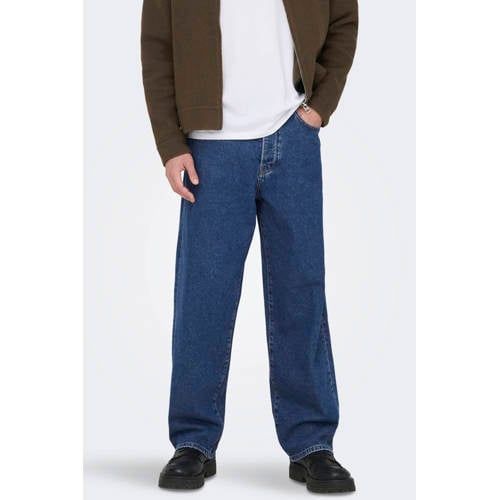 ONLY & SONS ONSFADE Loose Fit Jeans Dark Medium Blue Denim