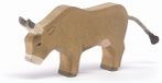 Alpenkuh Vache de montagne en train de brouter, figurine en bois, peinte à la main, 14,5 cm, 1 pièce