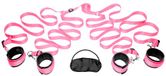Frisky Slaapkamer terughoudend bondage-set roze