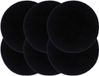 vidaXL Sets de table - 6 pièces - Rond - 38 cm - Coton - Uni - Noir
