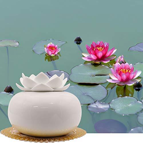 Healifty etherische olie Diffuser Keramiek Leuke Lotus Aromatherapie Luchtbevochtiger Thuis Desktop Ornamenten (rode bloem) M Rode Bloem