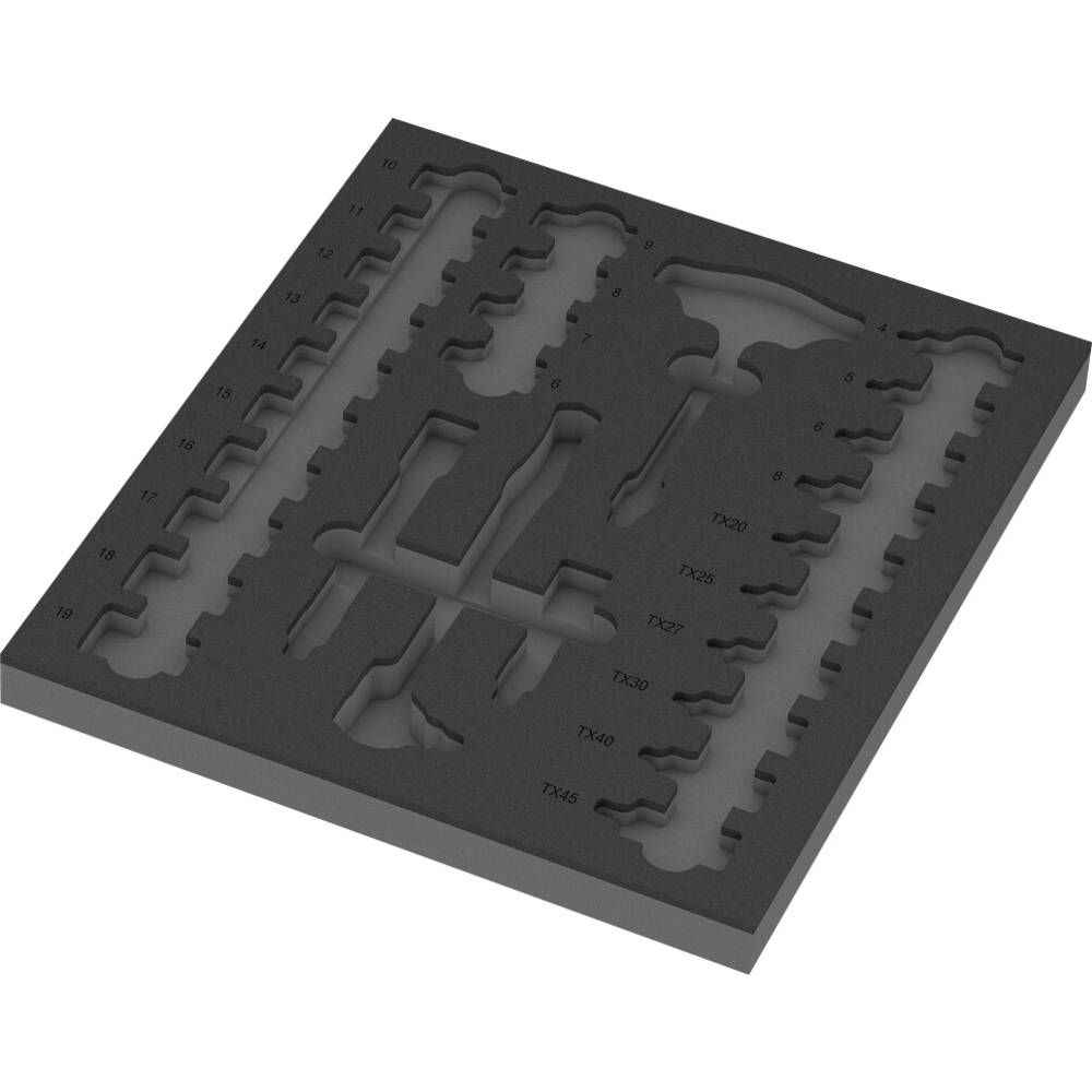 Wera 9826 Thermovormspons voor ratel 8007 B VDE Zyklop VDE-set 1, 3/8", zonder gereedschap, 344 x 30 x 392 mm