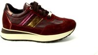 Footnotes Erika 2055 Rode Nubuck Leren Lage Sneakers Vrouwen Maat 40.5