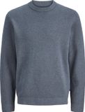 JACK & JONES Milano stitch knit crew neck regular fit - pull pour homme col rond coton - bleu (turbulence melange)