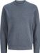 JACK & JONES Milano stitch knit crew neck regular fit - pull pour homme col rond coton - bleu (turbulence melange)