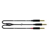 Cordial CFY 1.5 VPP - 2 x 6.35mm - Male - 6.35mm - Male - 1.5 m - Black
