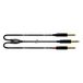 Cordial CFY 1.5 VPP - 2 x 6.35mm - Male - 6.35mm - Male - 1.5 m - Black